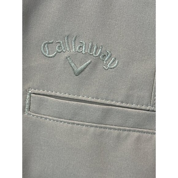 Callaway Mens Beige Golf Shorts Size 33 94% Polyester 6% Elastane Lightweight & - Picture 4 of 6